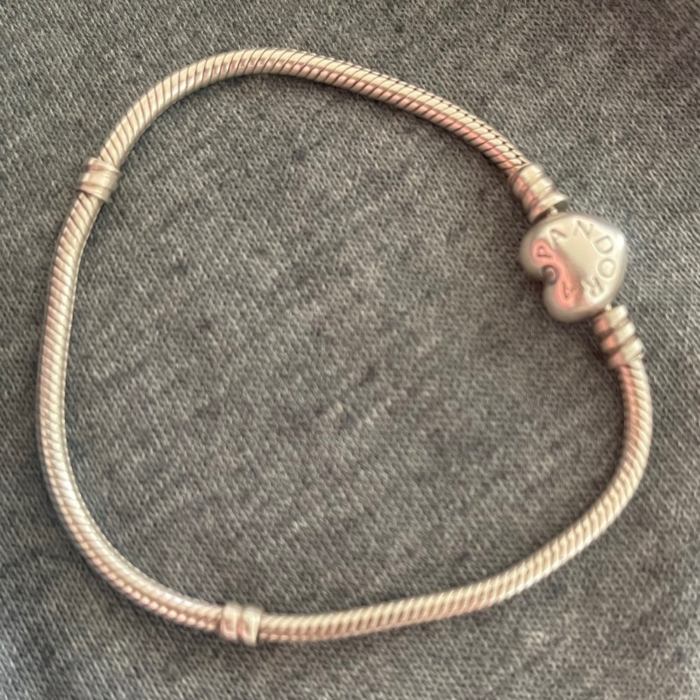 Pandora Moments Heart Clasp Snake Chain Bracelet